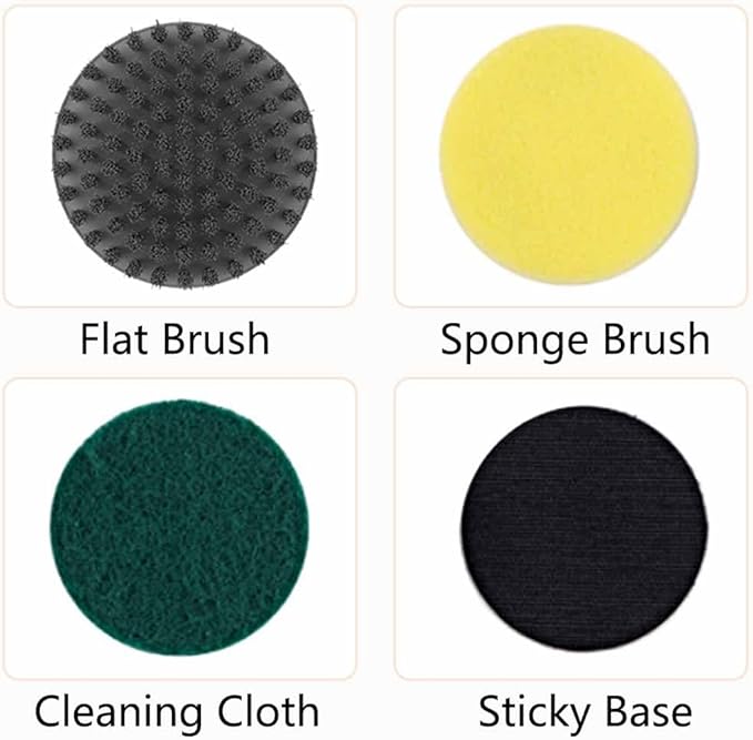 SEIWEI Electric Spin Scrubber Electric Cleaning Brush Cordless Power Scrubber with 3 Replaceable Brush Heads Handheld Power Shower Scrubber for Bathtub, Floor, Wall, Tile, Toilet, Window, Sink - Grey