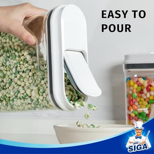 MR.SIGA Airtight Cereal Dispenser Set, Storage Containers - Image 5