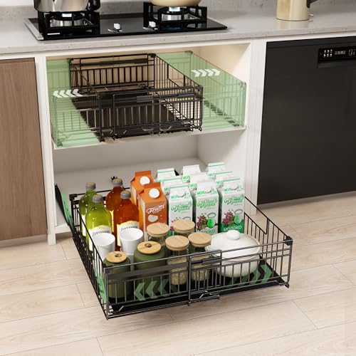 NETEL 2 Pack Expandable Pull Out Cabinet Organizer, 15" Deep - Image 2