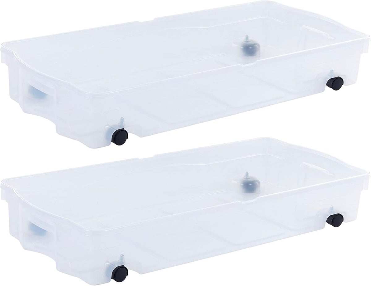 Rubbermaid 68 Quart Under the Bed Low Profile Storage Boxes - Image 1