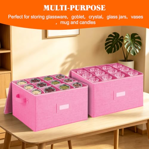 Wine Glass Storage Box, Stemware Storage Containers Cases - Image 5
