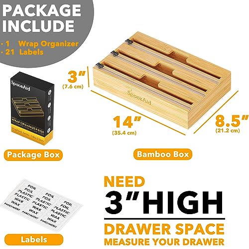 SpaceAid WrapNeat 3 in 1 Wrap Organizer with Cutter | All Products - Image 7