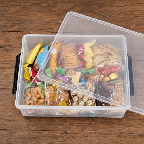 Xyskin 4 Pack 6 Qt Plastic Storage Bins with Lids, Clear Sensory - Image 6