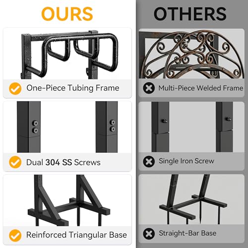 Garden Hose Holder Stand, Freestanding Heavy Duty Metal - Image 7
