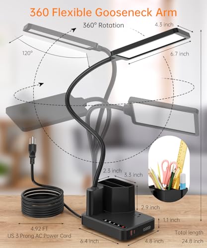 Desk Lamp, COZOO LED Desk Lamps for Home Office with | All Products - Image 6