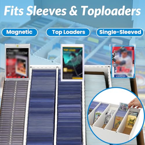 4-Pack Top loader Trading Card Storage Box,12000Count - Image 5