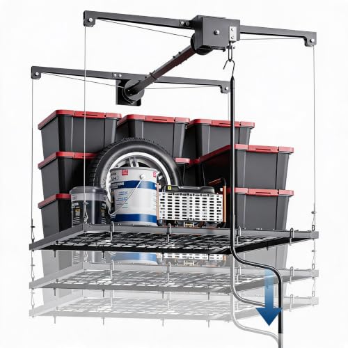 IDEALHOUSE Overhead Garage Storage Rack Lift System - Image 2