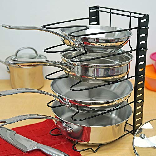 Southern Homewares Metal Pot and Pan Storage Rack – Black - Image 6