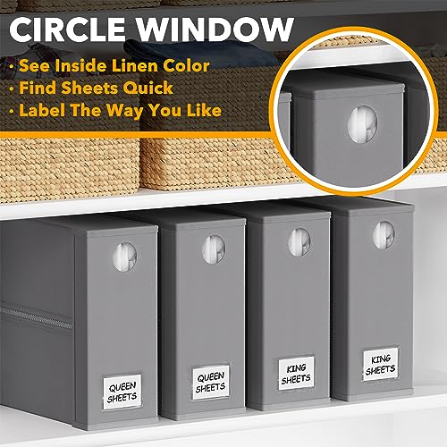 SpaceAid 4 Pack Bed Sheet Organizers and Storage - Image 5