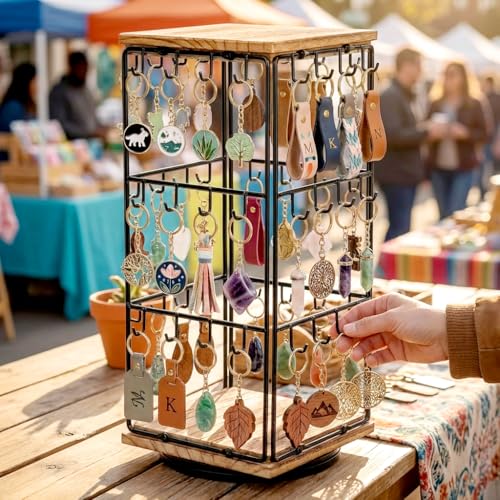Rotating Earring Display Stands, 48 Hooks Earring Display - Image 6