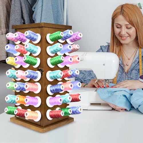Acacia Wood 84 Spools Thread Rack/Thread Holder Organizer - Image 7