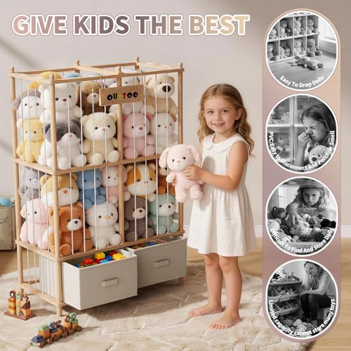 Extra Large Stuffed Animal Storage, Wooden Stuffed Animal - Image 7