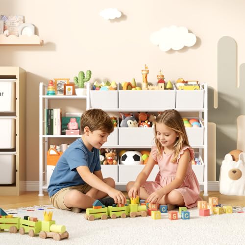 BBLIKE Kids Bookshelf and Toy Storage Organizer with 9 - Image 3