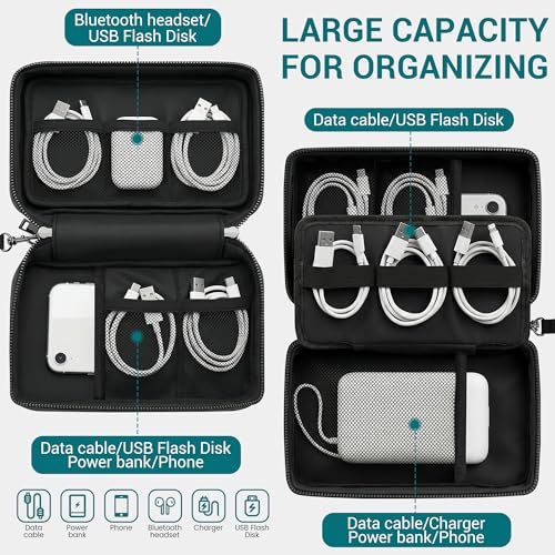 Electronics Organizer Travel Case, Cable Organizer,Tech Pouch - Image 7