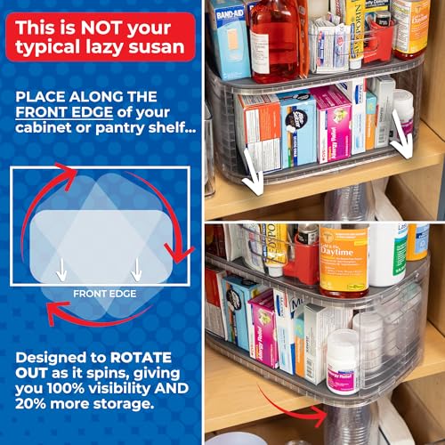 Mighty Susan 2-Tier Lazy Susan Organizer for Cabinet, Steel - Image 3