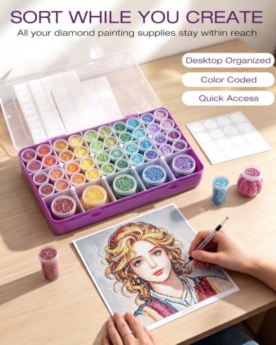 45 PCS Diamond Painting Storage Containers: Diamond Art Organizer - Image 7