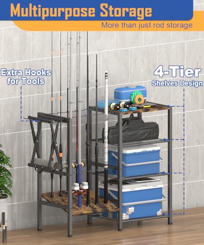 Fishing Rod Holders for Garage, Fishing Pole Holder Stand - Image 4