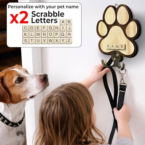 Dog Leash Holder for Wall Mount with Scrabble Letters - Image 5