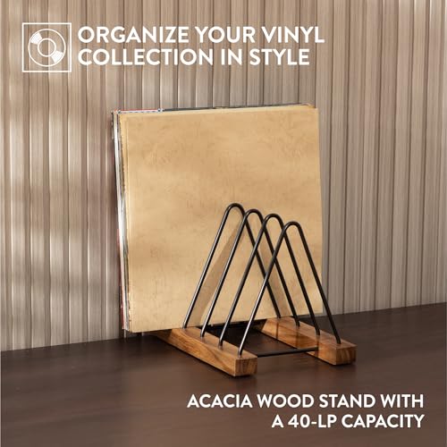 Big Fudge Acacia Wood Vinyl Record Storage, LP Holder - Image 4