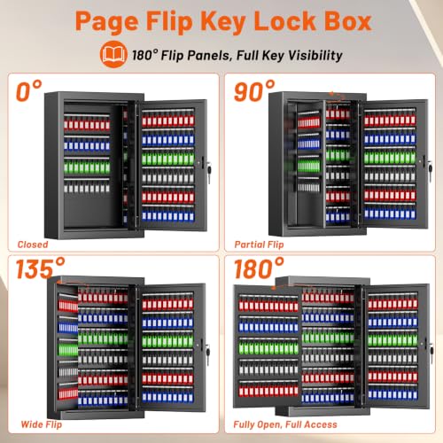 250 Position Wall Mounted Key Lock Box, Key Cabinet with Drop - Image 7