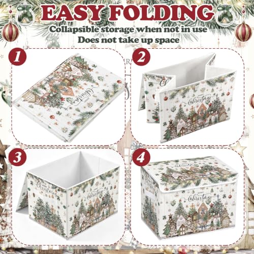 Briwooody Neutral Christmas Storage Bin with Lid | Home Organization - Image 6