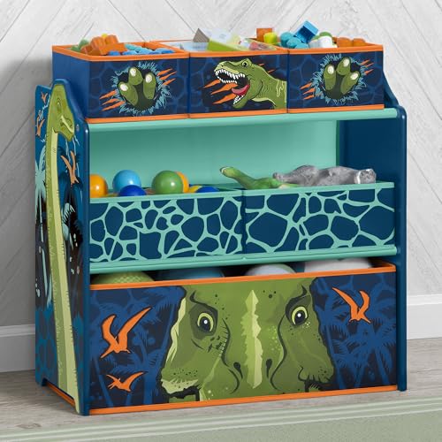 Delta Children Dinosaur Design & Store 6 Bin Toy Storage - Image 3
