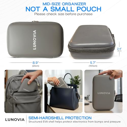 Mid-Size Tech Organizer with Removable Pouches – Hard Shell - Image 6