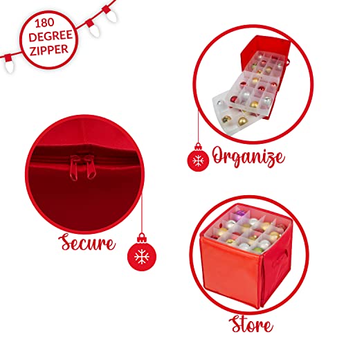 Simplify 64 Count Stackable Ornament Storage Tote | Home Organization - Image 6
