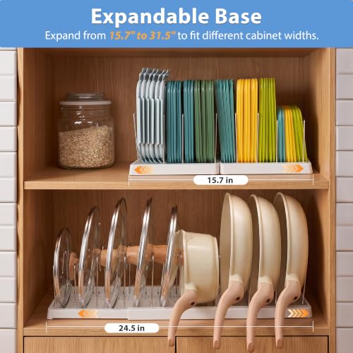1 Pack Expandable Pot and Pan Organizers, 12 Adjustable Dividers - Image 5