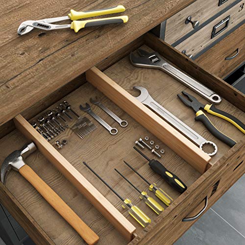 BAMEOS Bamboo Expandable Drawer Dividers – Fits 16.6"–22" - Image 6