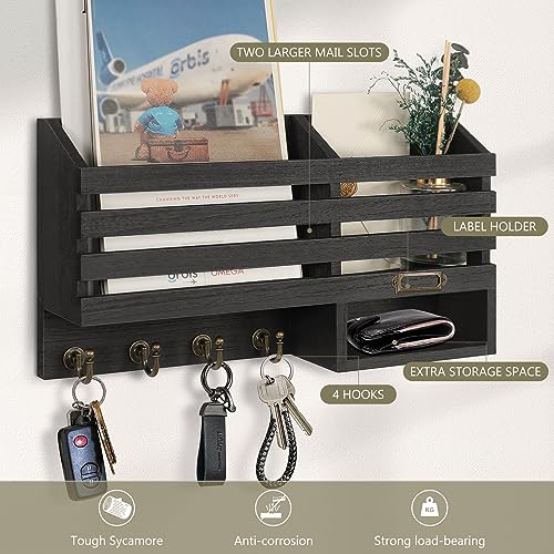 FifthQuarter Mail Holder Wall Mount with 2 Mail Slot and 4 - Image 7