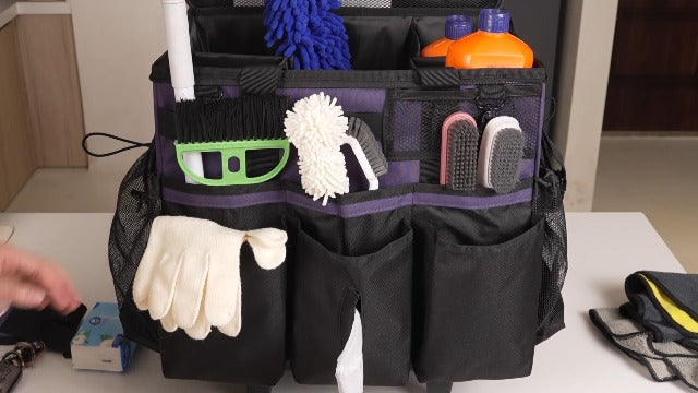 SCAVATA Rolling Cleaning Caddy Bag with Detachable Trolley - Image 8