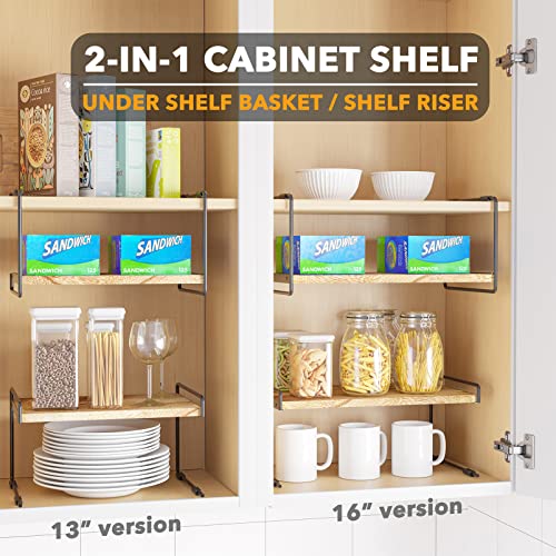 SpaceAid Cabinet Shelf Organizers 2 Pack, Kitchen Counter - Image 5