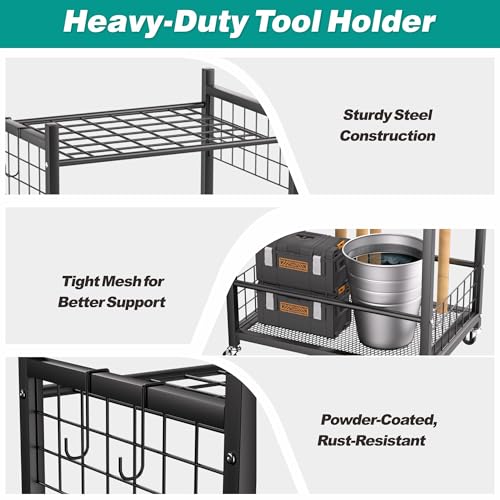 Garden Tool Organizer, Garage Tool Storage Organization - Image 6