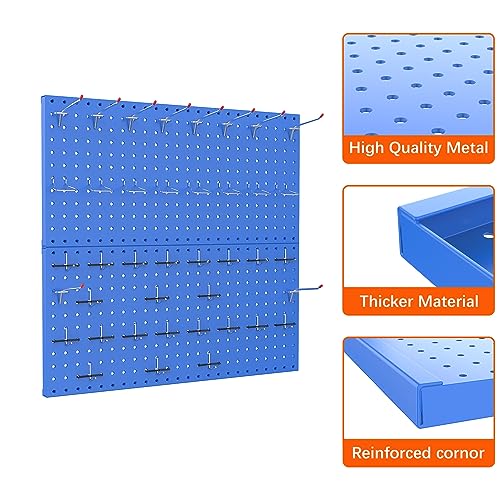 TORACK Metal Pegboard Wall Organizer 24"x24" 70 PCS Tool - Image 7