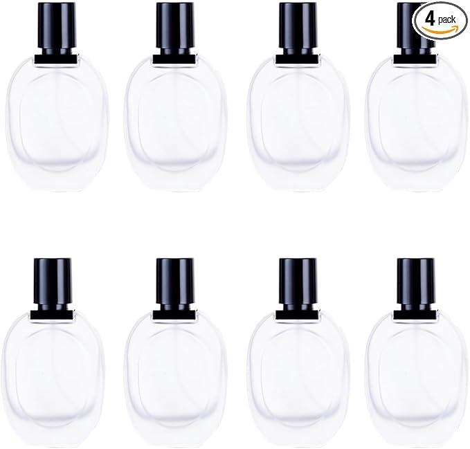 Empty Perfume Bottle Refillable 8PCS 30ml Glass FrostedClear Travel Spray Atomizer Bottle Container Perfume Fine Mist Spray Bottle Pump Bottle Dispenser for Essential Oil Liquid (Frosted 30ml)