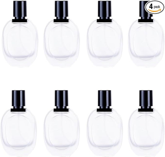 Empty Perfume Bottle Refillable 8PCS 30ml Glass FrostedClear Travel Spray Atomizer Bottle Container Perfume Fine Mist Spray Bottle Pump Bottle Dispenser for Essential Oil Liquid (Frosted 30ml)