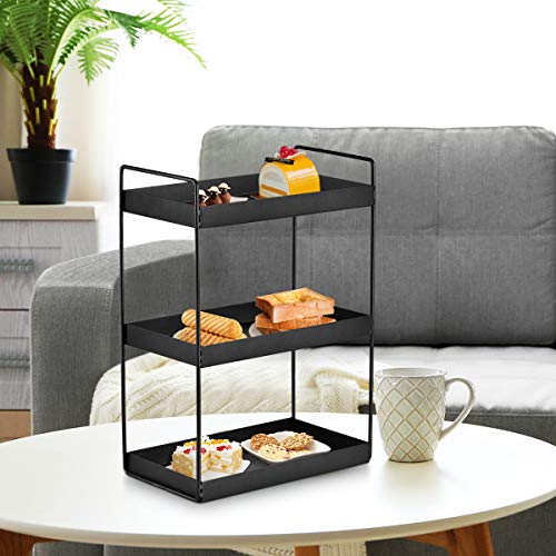 3-Tier Bathroom Countertop Organizer, Black - Image 4