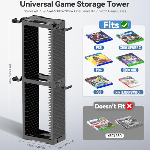 Video Game Disc Rack Tower Storage Holder Stand Univ | All Products - Image 3