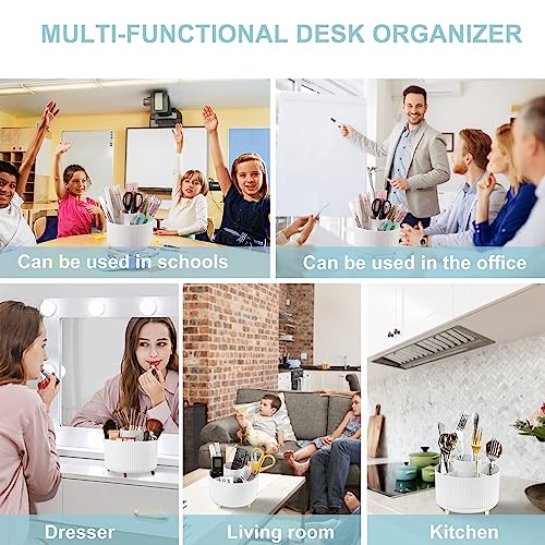 Cayxenful Pencil Holder For Desk,5 Slots 360°Degree Rotating Desk - Image 6