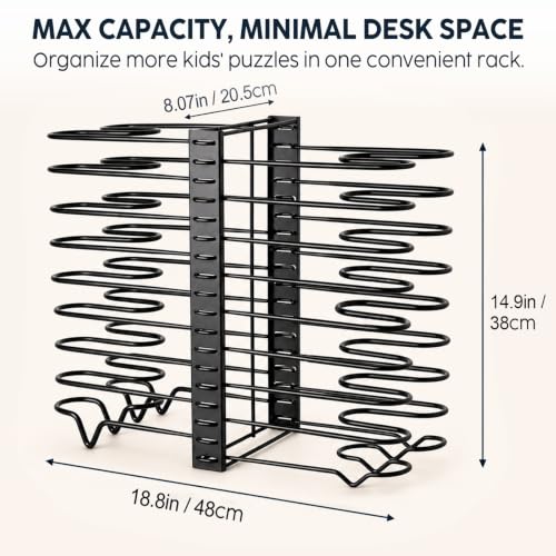 Open-Sided 16-Slot Puzzle Storage Rack for Various Size - Image 3