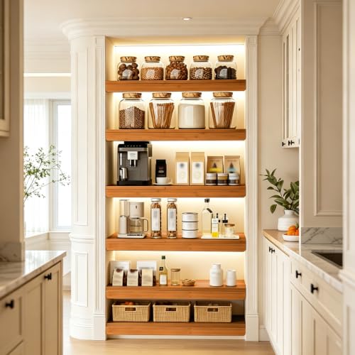 Wire Shelf Covers 16"W x 9"D Bamboo Rack Covers for Pantry - Image 3