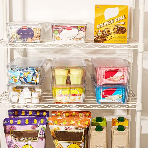 Vtopmart 4pcs Clear Stackable Storage Bins with Lids - Image 8