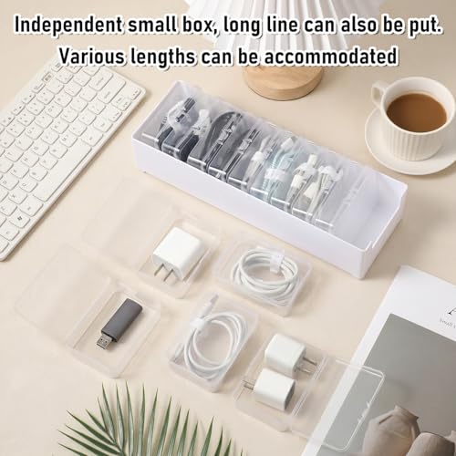 3 Pcs 11 Case Cable Storage Box with Cable Straps & Label - Image 7