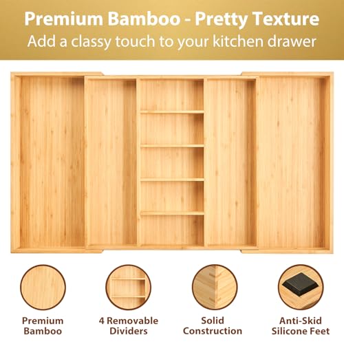 Umilife Extra Large Expandable Kitchen Drawer Organizer - Image 4