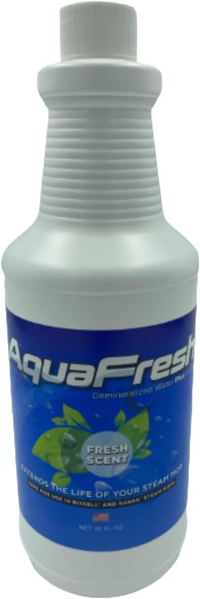 Aqua Science Demineralized Water Steam Mop Cleaning Solution - Premium Floor Cleaner Solution Compatible with Any Steamer Mop - Best Value Steam Mop Solution - Fresh Scent | Made In USA (32oz)