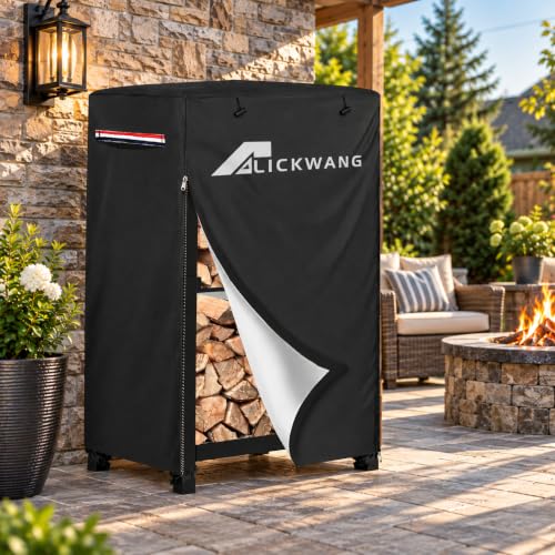 Outdoor Waterproof 17 Inch Small Firewood Rack Cover with Zipper - Image 3