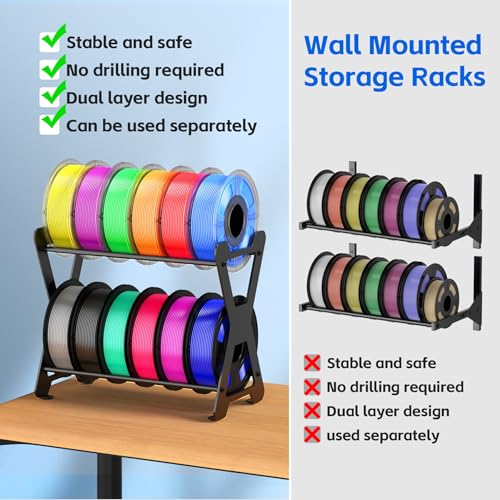 3D Filament Storage Rack, Desktop 3D Printer Filament Organizer - Image 6
