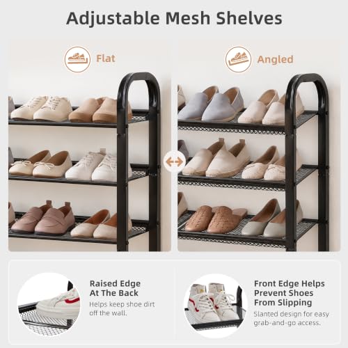 STORAGE MANIAC 5 Tier Shoe Rack, Heavy Duty Metal Shoe Organizer - Image 6
