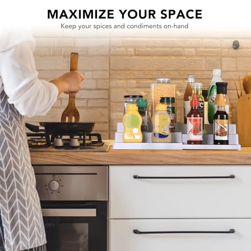 CiWiVOKi 3-Tier Expandable Spice Rack, Plastic Spice Rack - Image 5